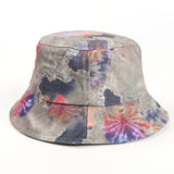 Bucket Hat Fishing Cap Cotton Print Fisherman Hat Men and Women Fashion Color Printing Casual Sun-Proof Bucket Hat