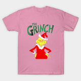 Men and Women Grinch Shirt Christmas Loose plus Size T-shirt