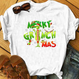 Men and Women Grinch Shirt Christmas Grinch Printed T-shirt