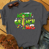 Men and Women Grinch Shirt Christmas Grinch Printed T-shirt