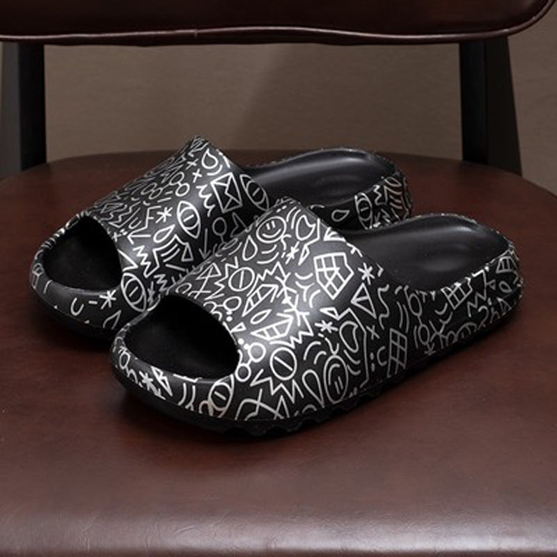 Mens Slide Large Size Couple Coconut Slippers Summer