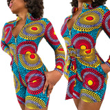 Coachella Music Festival Outfits Fashion Printed Long Sleeve One-Piece Shorts