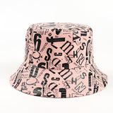 Bucket Hat Fishing Cap Cotton Print Fisherman Hat Bucket Hat Female Printing Sunshade Bucket Hat