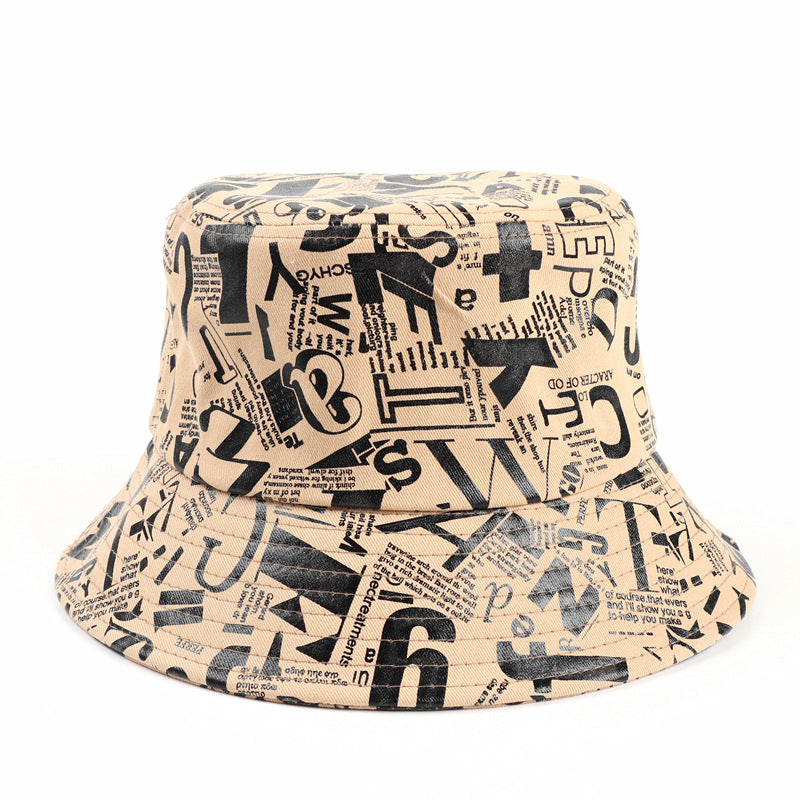Bucket Hat Fishing Cap Cotton Print Fisherman Hat Bucket Hat Female Printing Sunshade Bucket Hat
