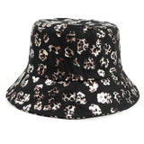 Bucket Hat Fishing Cap Cotton Print Fisherman Hat Vintage Leopard Print Bucket Hat Printing
