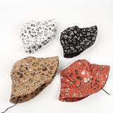 Bucket Hat Fishing Cap Cotton Print Fisherman Hat Vintage Leopard Print Bucket Hat Printing