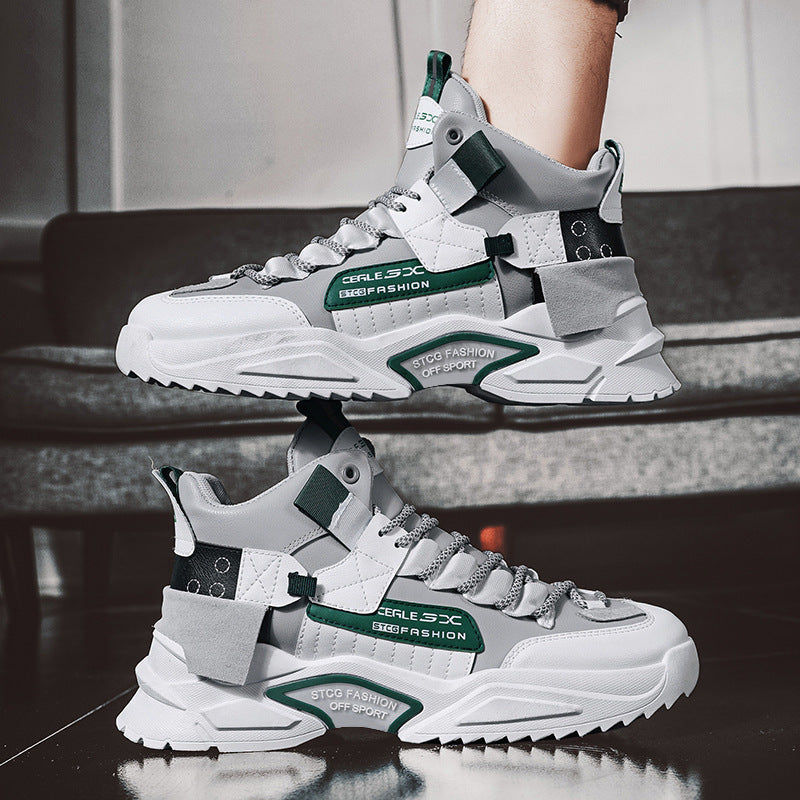 Men's Sneakers,Men Walking Shoes for Jogging,Men Breathable Lightweight Shoes Winter High-Top Shoes Street Cool Trendy Men's Shoes