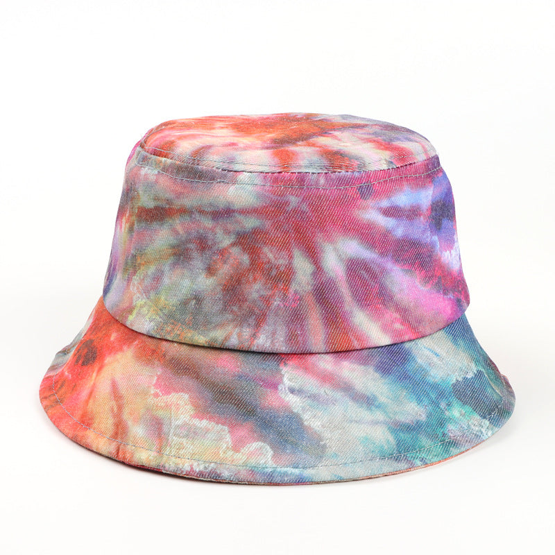 Bucket Hat Fishing Cap Cotton Print Fisherman Hat Men and Women Fashion Color Printing Casual Sun-Proof Bucket Hat