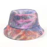 Bucket Hat Fishing Cap Cotton Print Fisherman Hat Men and Women Fashion Color Printing Casual Sun-Proof Bucket Hat