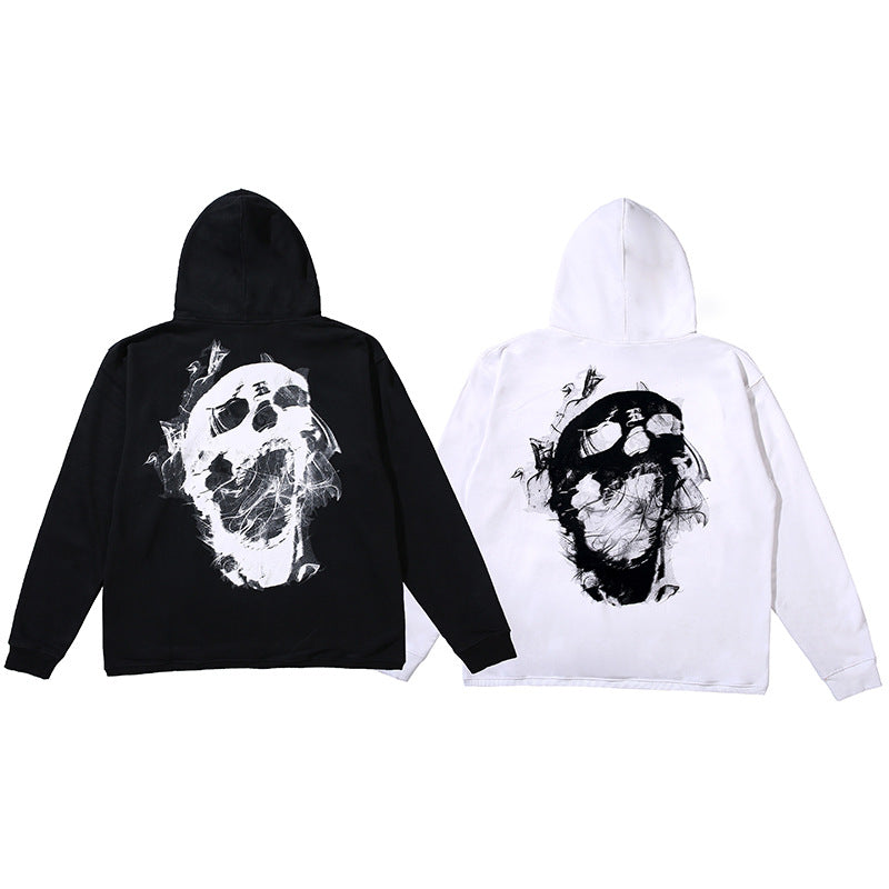 Kanye West Sunday Service Hoodie Skull Brushed Hoody Hoodie Couple