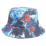 Bucket Hat Fishing Cap Cotton Print Fisherman Hat Men and Women Fashion Denim Blue Casual Sun Hat