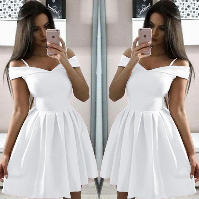 Homecoming Dresses Women's Waist Pleated Dress