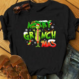 Men and Women Grinch Shirt Christmas Grinch Printed T-shirt
