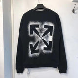 Off White Hoodie With Arrow Print Ow Autumn Arrow Print Round Neck Pullover Short Sleeve Tshirt Hair Men'S Clothing Owt