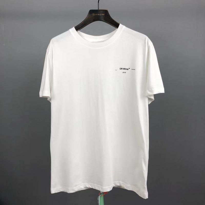 Off White T Shirt Black Arrow Short Sleeve Round Neck Pullover Loose Tshirt Men'S Top Owt