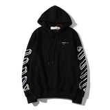Off White Hoodie With Arrow Print Printed Ow Coat Hooded Sweater Owt