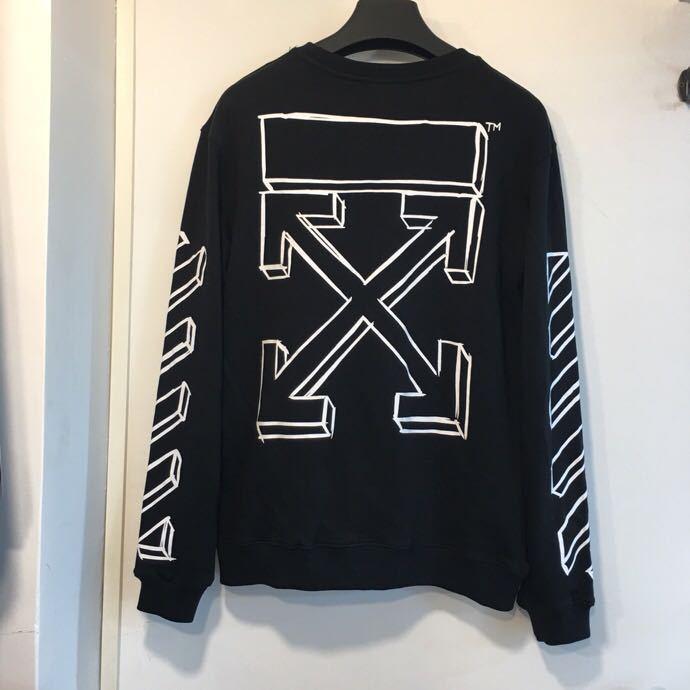 Off White Sweatshirt Winter 3d Simple Allmatch Street Pullover Sweater For Men And Women Owt