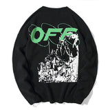 Off White Sweater Autumn And Winter Round Neck Pullover Base Sweater Men'S Sweater Owt