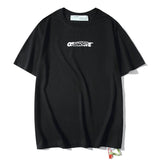 Off White T Shirt Arrow Print Short Sleeve Tshirt Casual And Comfortable Plus Size Men'S Clothing Owt