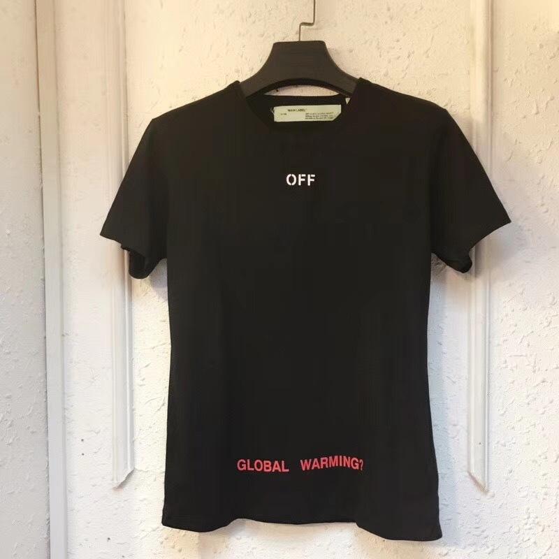 Off White T Shirt Printed Round Neck Plus Size Men'S Clothing Short Sleeve Tshirt Owt