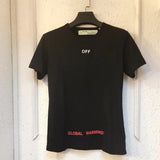 Off White T Shirt Printed Round Neck Plus Size Men'S Clothing Short Sleeve Tshirt Owt