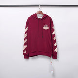 Off White Hoodie With Arrow Print Arrow Printed Hoodie Street Hoodie Owt