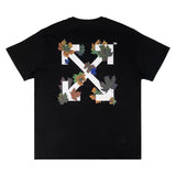 Off White T Shirt Summer Printed Large Size Men'S And Women'S Short Sleeve Casual Able Owt