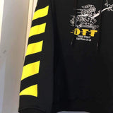 Off White Hoodie With Arrow Print Autumn And Winter Male And Female Stripes Arrow Print Pullover Hoodie Sweater Owt
