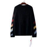 Off White Sweater Men'S And Women'S Autumn And Winter Bottoming Sweater Ow Arrow Print Sweater Owt