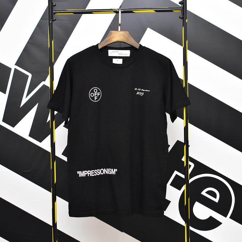 Off White T Shirt Printed Short Sleeve Tshirt Outer Plus Size Casual Men'S Clothing Owt