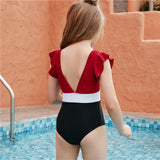Children Swimsuit Sexy Ruffles One-Piece Bikini Swimsuit