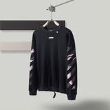 Off White Sweatshirt Autumn And Winter Printing Reflective Round Neck Pullover Long Sleeve Sweater Owt