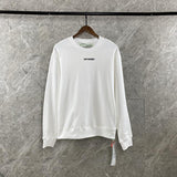 Off White Autumn And Winter Men'S Large Size Bar Arrow Print Crew Neck Pullover Sweatshirt Owt