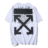 Off White T Shirt Ow Plus Size Casual Letter Arrow Short Sleeve Tshirt Owt