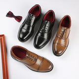 Men's Dress Shoes Classic Leather Oxfords Casual Cushioned Loafer Business Formal Wear Leather Shoes Comfortable Soft Bottom