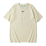 Off White T Shirt Summer Arrow Print Men'S And Women'S Casual Short Sleeve Tshirt Owt