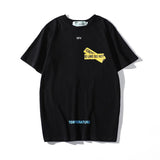 Off White T Shirt Summer Plus Size Casual Arrow Print Short Sleeve Tshirt Owt