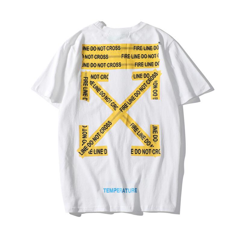 Off White T Shirt Summer Plus Size Casual Arrow Print Short Sleeve Tshirt Owt