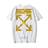 Off White T Shirt Summer Plus Size Casual Arrow Print Short Sleeve Tshirt Owt