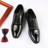 Men's Dress Shoes Classic Leather Oxfords Casual Cushioned Loafer Business Men's Shoes Formal Dress Gentleman Leather Shoes