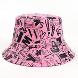 Bucket Hat Fishing Cap Cotton Print Fisherman Hat Bucket Hat Female Printing Sunshade Bucket Hat