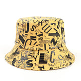 Bucket Hat Fishing Cap Cotton Print Fisherman Hat Bucket Hat Female Printing Sunshade Bucket Hat