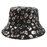 Bucket Hat Fishing Cap Cotton Print Fisherman Hat Vintage Leopard Print Bucket Hat Printing