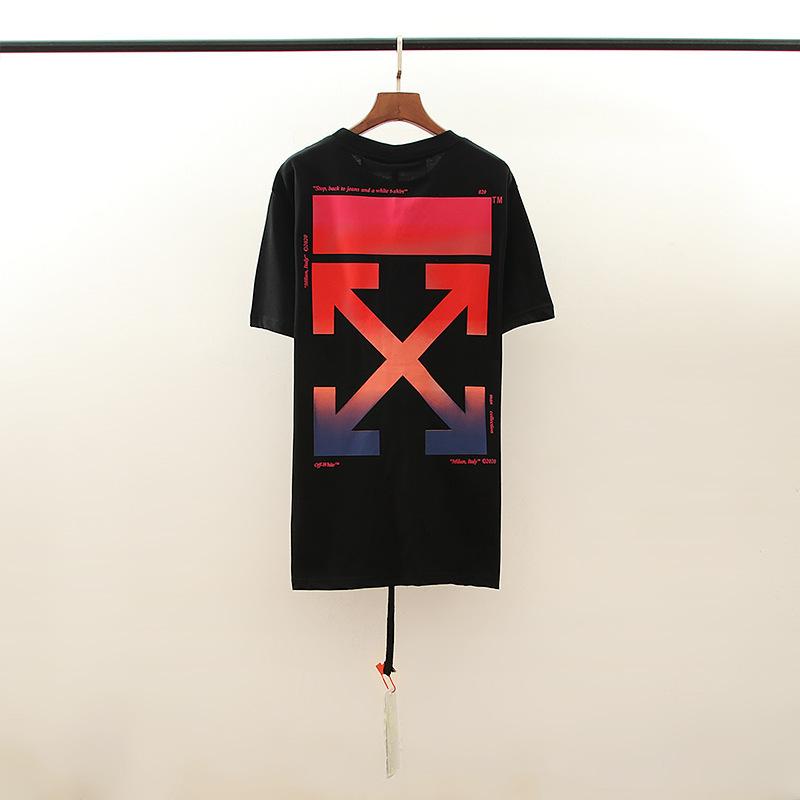 Off White T Shirt Gradient Arrow Men'S And Women'S High Street Tshirt Men'S Casual Owt