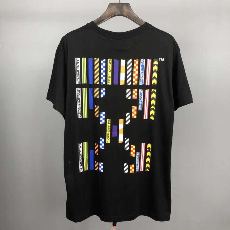 Off White T Shirt Rainbow Arrow Short Sleeve Men Plus Size Casual Men'S Clothing Owt