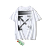 Off White T Shirt Summer Arrow Men'S Cotton Large Size Casual Short Sleeve Tshirt Owt