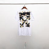 Off White T Shirt Printed Men'S And Women'S Short Sleeve Plus Size Casual Top Owt