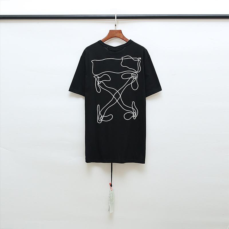 Off White T Shirt Ow Arrow Print Pure Cotton Loose Short Sleeve Owt