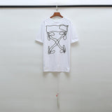 Off White T Shirt Ow Arrow Print Pure Cotton Loose Short Sleeve Owt