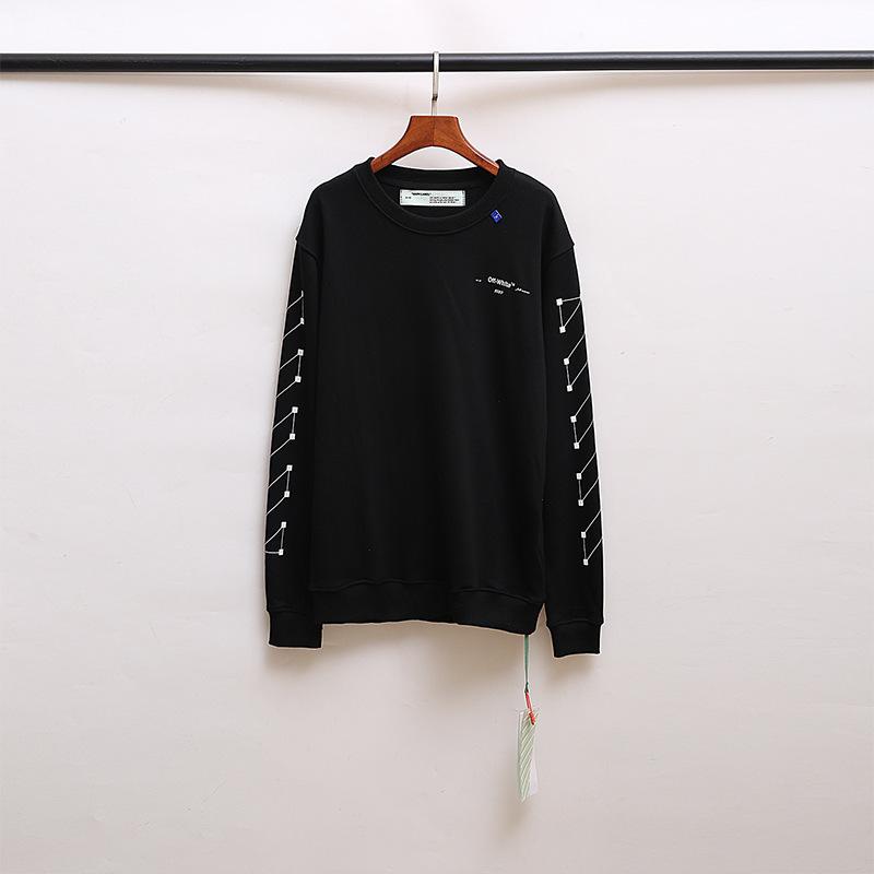Off White Sweatshirt Men'S And Women'S Round Neck Large Size Casual Owt